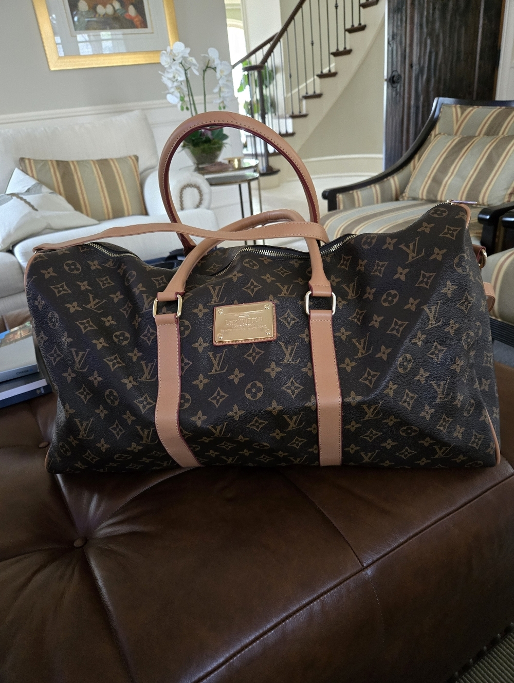 LV Keepall Bag Duffle 55 Brown